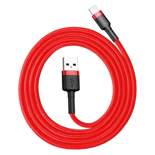 Baseus Cafule USB Lightning Kabel 2.4A 1m (zwart + rood)