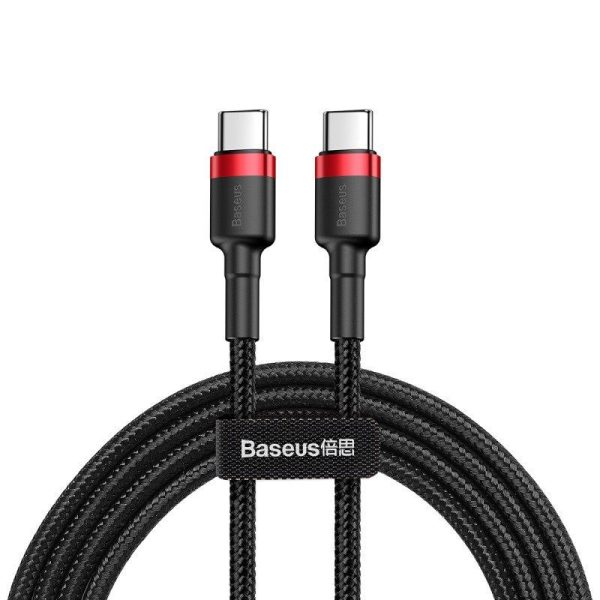 Baseus Cafule USB-C PD 2.0 QC 3.0 60W 2m (Zwart+Rood) Kabel