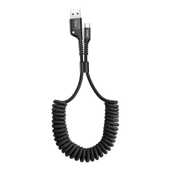 Baseus veerbelaste USB-C kabel 1m 2A (Zwart)