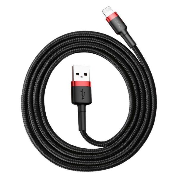 Baseus Cafule USB Lightning-kabel 1,5A 2m (Zwart+Rood)