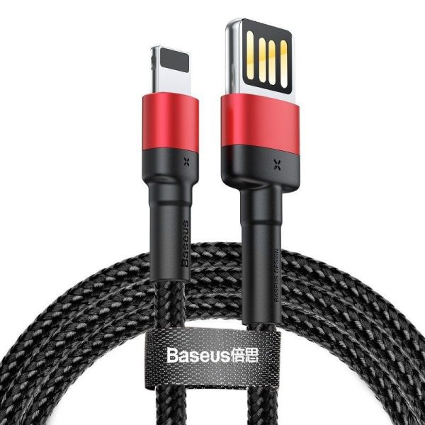 Baseus Cafule USB Lightning Kabel 2,4A 1m (Zwart+Rood)