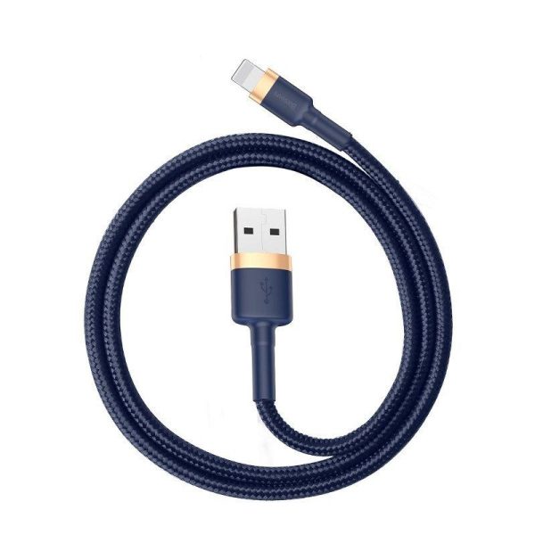 Baseus Cafule Lightning-kabel 2.4A 1m (Goud + Donkerblauw)