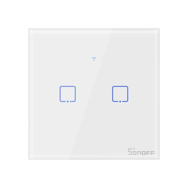 Slimme Schakelaar WiFi + RF 433 Sonoff T1 EU TX (2-kanaals)