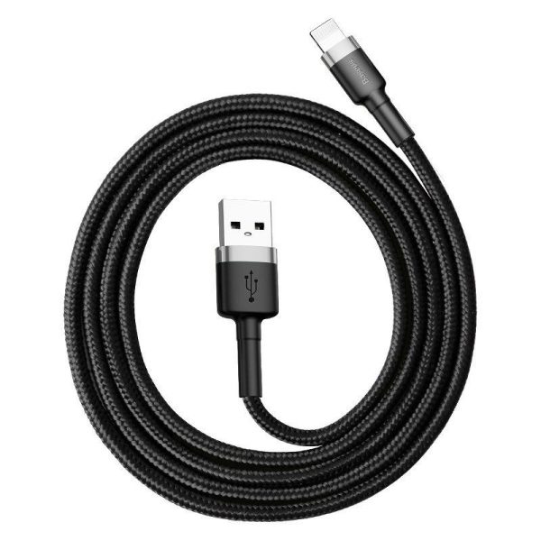 Baseus Cafule USB Lightning Kabel 2.4A 0.5m (Grijs + Zwart)