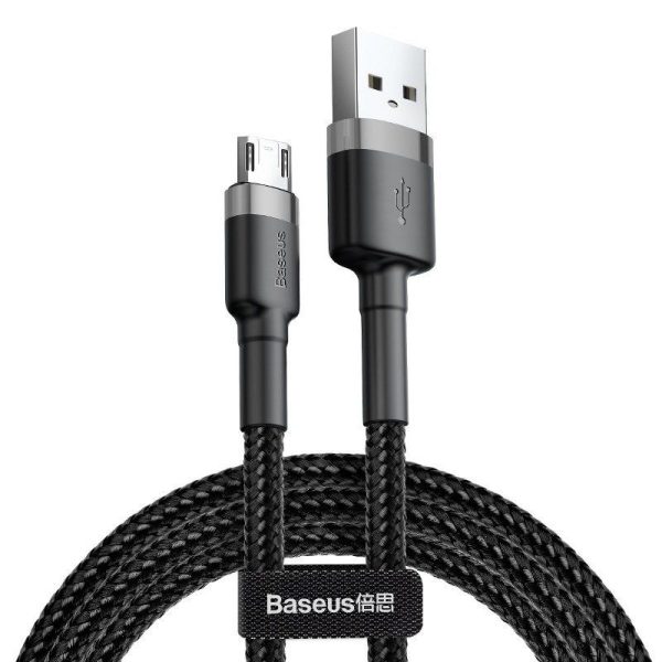 Baseus Cafule USB-kabel voor Micro 2A 3m Grijs+Zwart