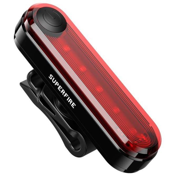 Achterwiel Fietslamp Superfire BTL01, USB, 230mAh