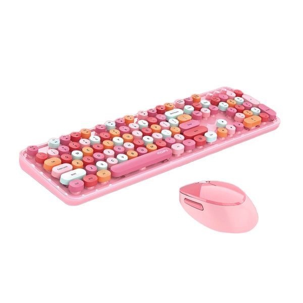 Draadloos toetsenbord + muis set MOFII Sweet 2.4G (roze)