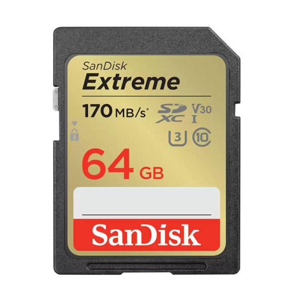 Geheugenkaart SANDISK EXTREME SDXC 64GB 170/80 MB/s UHS-I U3 (SDSDXV2-064G-GNCIN)