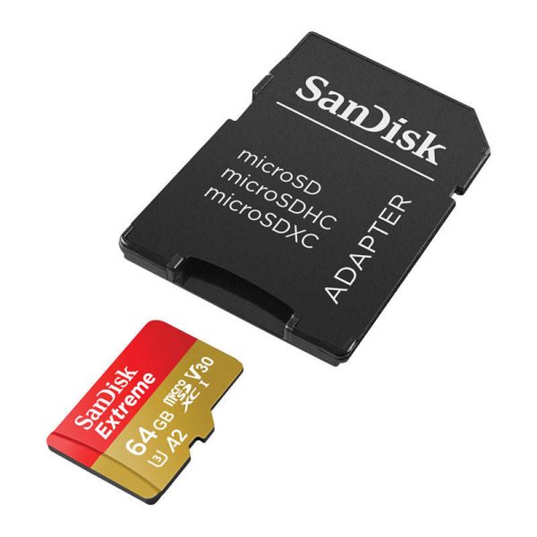 Geheugenkaart SANDISK EXTREME microSDXC 64 GB 170/80 MB/s UHS-I U3 (SDSQXAH-064G-GN6MA)