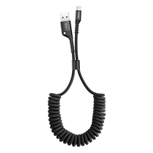 Baseus Spring-loaded cable Lightning 1m 2A (black)