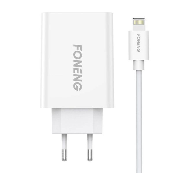 Foneng 1x EU43 USB Fast Charger with Lightning Cable