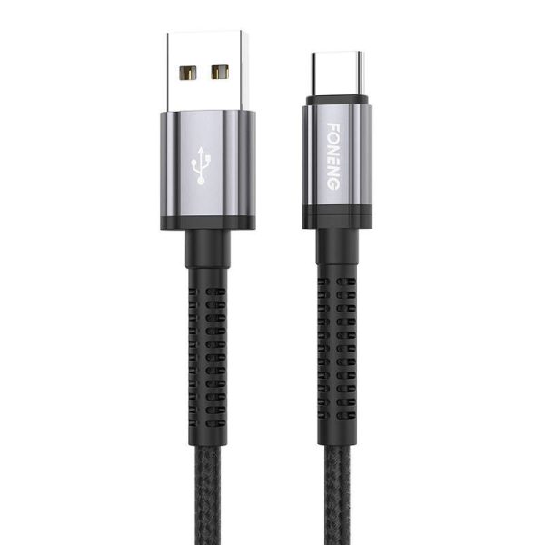 Foneng X83 USB-C to USB Cable, 2.1A, 1 Meter (Black)