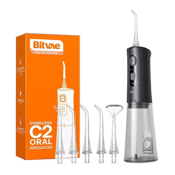 Bitvae C2 Water Flosser with Nozzle Set (Black)