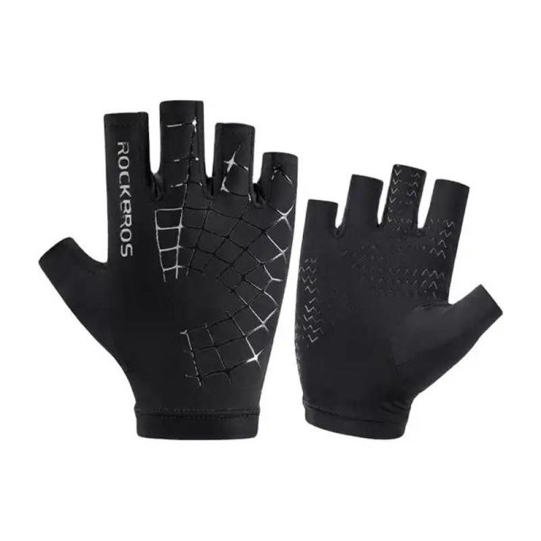 Rockbros Half-Finger Bicycle Gloves - S202BKL (Black)