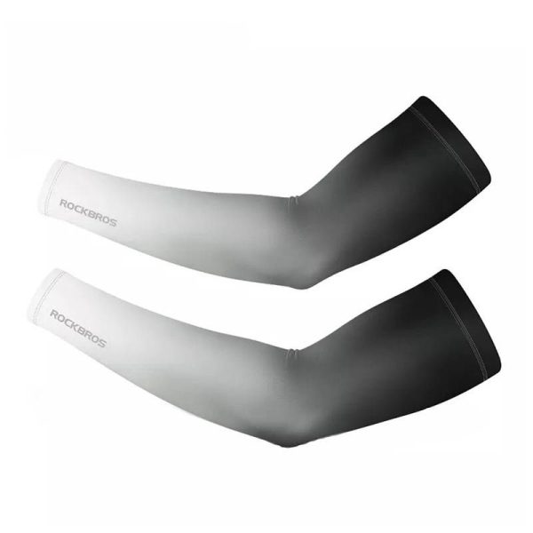 Rockbros 32028 Cycling Sleeves, Size L, Black and White