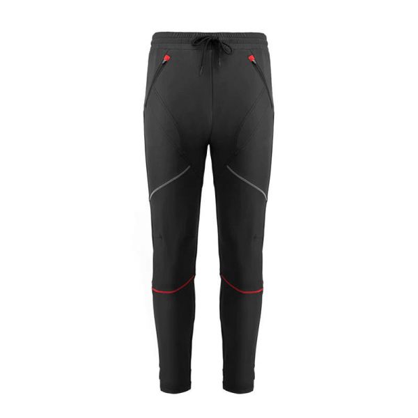 Rockbros RKCK00012XL Winter Cycling Pants, Black and Red, Size XL