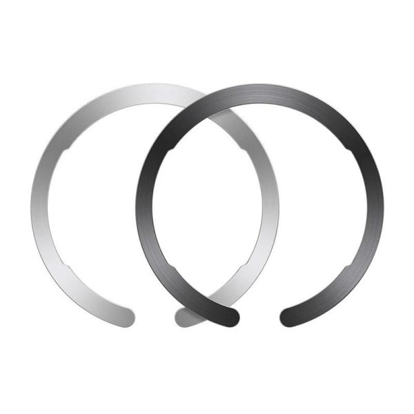 Magsafe ESR HaloLock Ring Adapter for Smartphone (2 Pieces, Black/Silver)