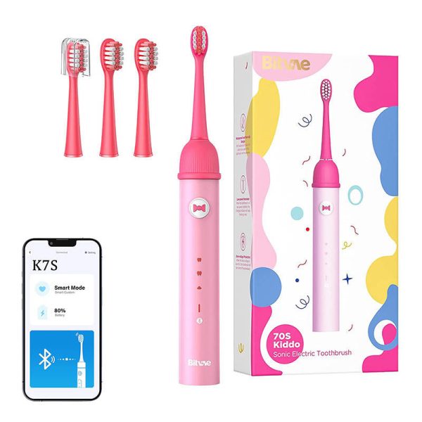 Bitvae K7S Sonic Toothbrush with App and Tips Set (Pink)