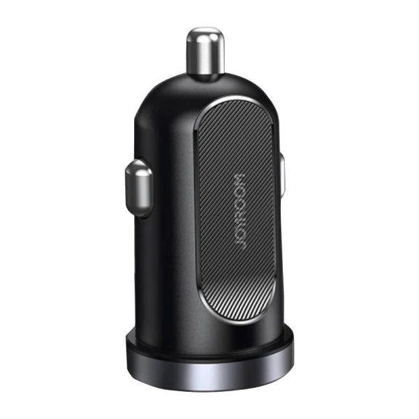 Joyroom C-A08 Car Charger, 1x USB Quick Charge 3.0, 1x USB-C Power Delivery 30W (Black)