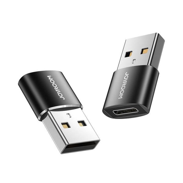 Joyroom S-H152 Type-C USB Male-Female Adapter (2-Pack, Black)