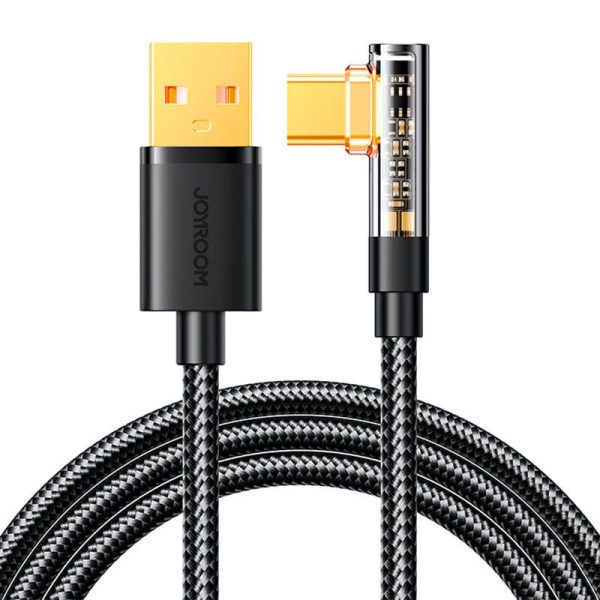 Joyroom S-UC027A6 USB-A/Type-C Angle Cable (Black), 3A, 1.2m