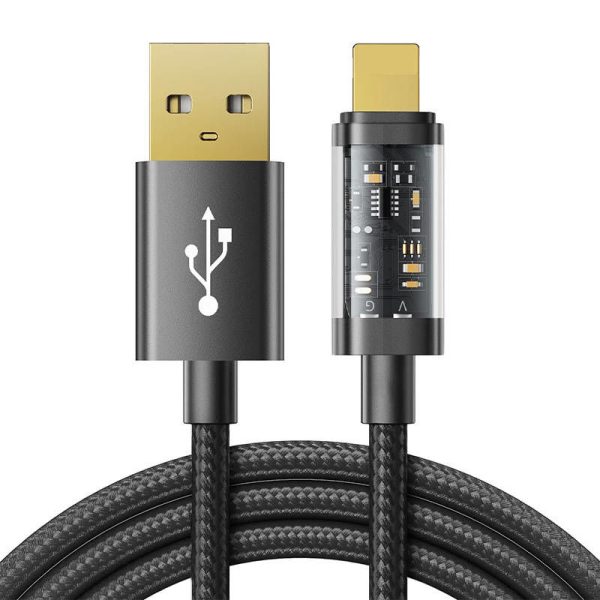 Joyroom S-UL012A20 2m Black Cable with USB-A, Lightning, and 2.4A Connectors