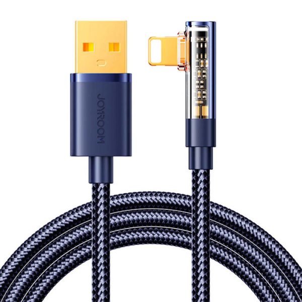 Joyroom S-UL012A6 Blue Angled Cable with USB-A, Lightning, and 1.2m Length