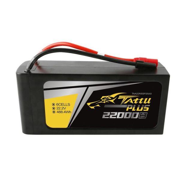 Tattu Plus 22000mAh 22.2V 25C 6S1P AS150+XT150 LiPo Battery