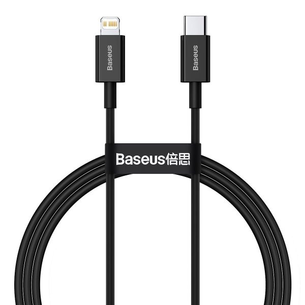 Baseus Superior Series USB-C to iPhone 20W PD Charging Cable, 1 Meter (Black)