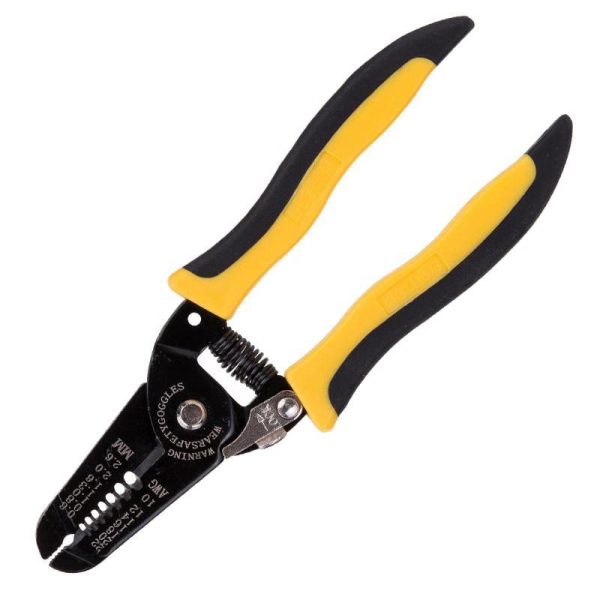 Deli Tools EDL2607 Wire Stripper with 0.6-2.6mm Black and Yellow Finish