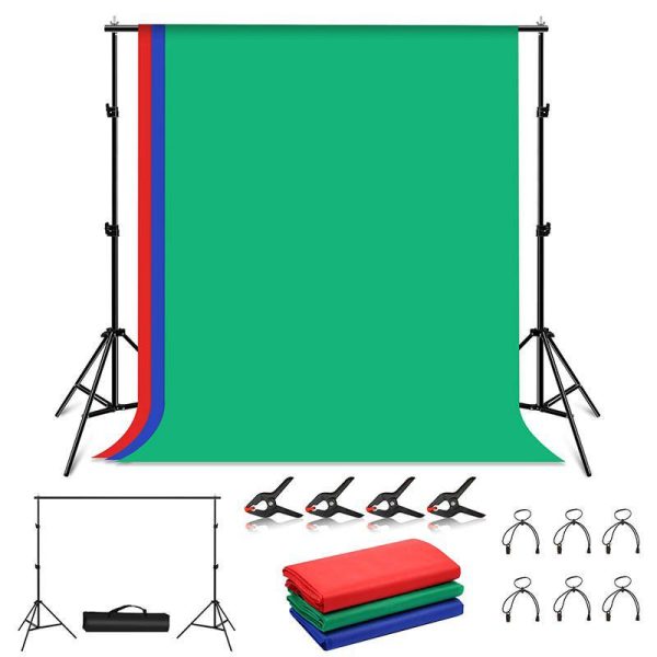 Puluz 2x2m Photo Studio Background Support with 3 Backdrops (PKT5204)