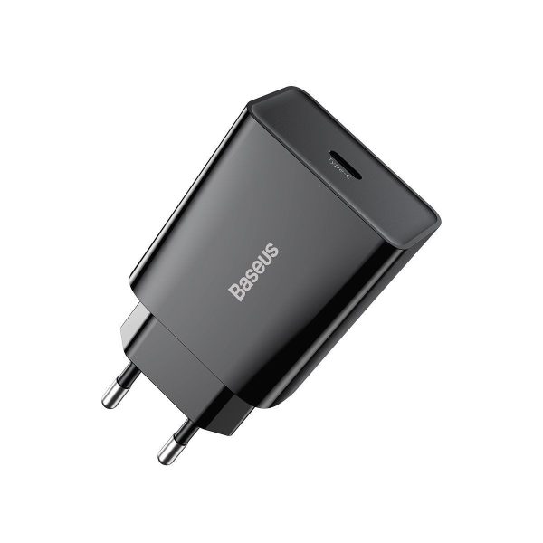 Baseus Speed Mini Quick USB-C Charger with PD and 3A, 20W (Black)