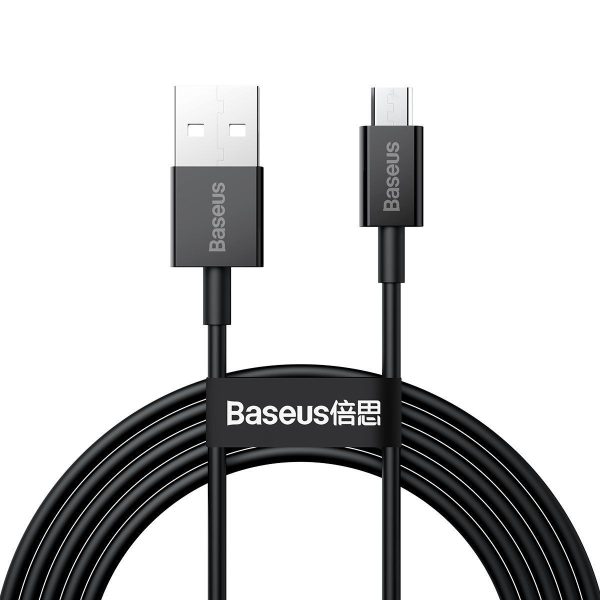 Baseus Superior Series USB to Micro USB Cable, 2A, 2m (Black)