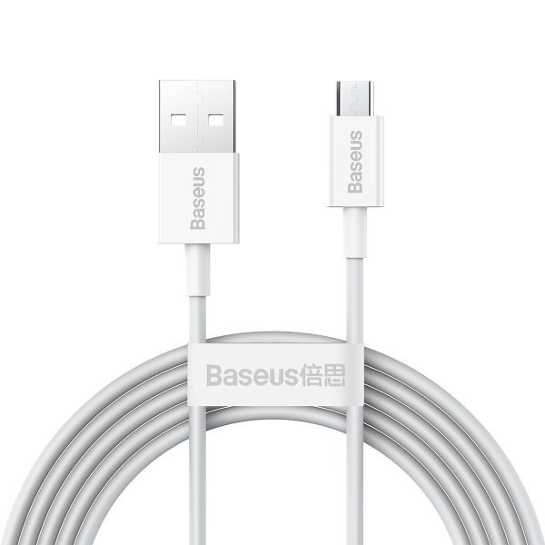 Baseus Superior Series USB to Micro USB Cable, 2A, 2m (White)