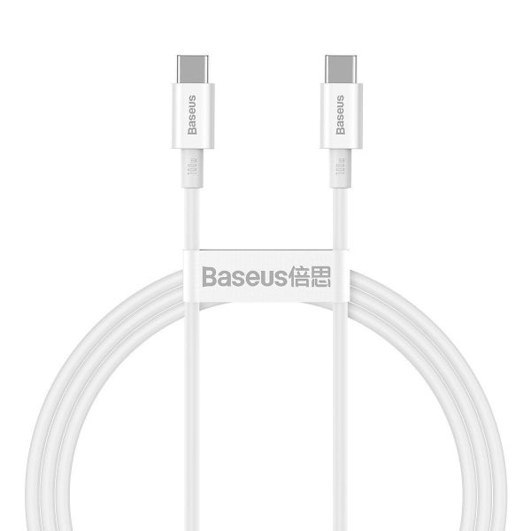 Baseus Superior Series USB-C to USB-C Cable, 100W, 1m (White)