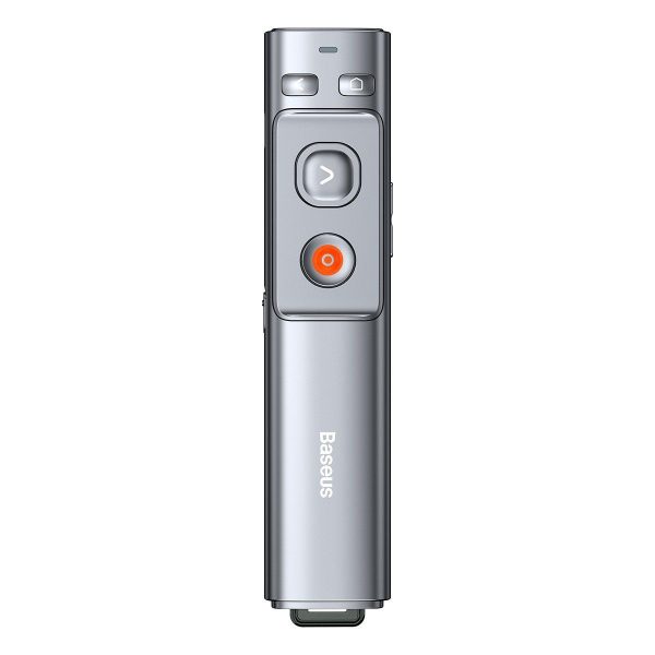 Baseus Gray Multifunctional Remote Control with Laser Pointer for Presentations, Orange Dot Edition