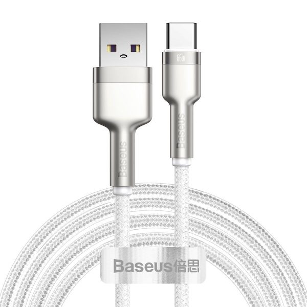 Baseus Cafule 66W USB-C to USB Cable, 2 Meters (White)