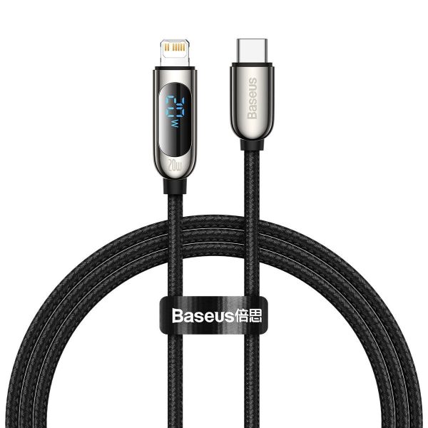 Baseus USB-C to Lightning Cable, 20W PD Fast Charging, 1 Meter (Black)