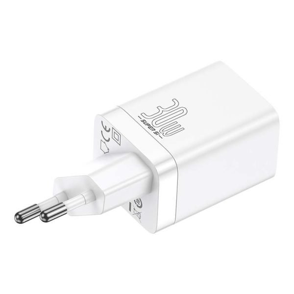 Baseus Super Si Pro 30W Quick Charge USB + USB-C (White)