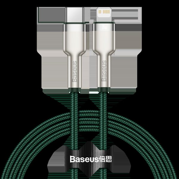 Baseus Cafule USB-C to Lightning Cable (20W, 1m, Green) with PD Technology