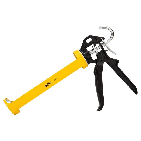 Deli Tools EDL2370 230mm Caulking Gun (Yellow)