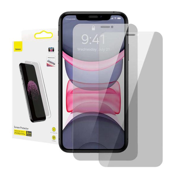 Baseus 0.3mm 2-Pack Screen Protector for iPhone X/XS/11 Pro (5.8-Inch)