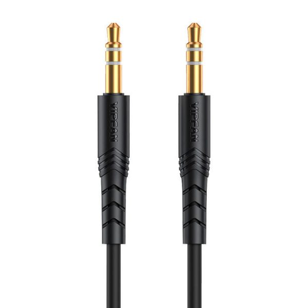 Vipfan L04 1m Gold-Plated 3.5mm Mini AUX Cable (Black)