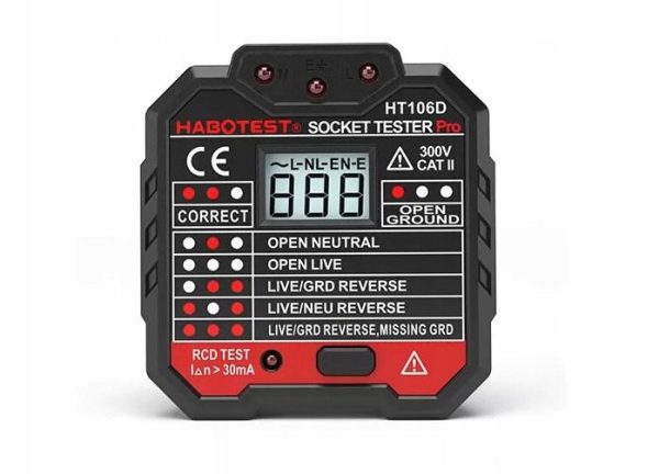 Socket tester with digital display Habotest HT106D