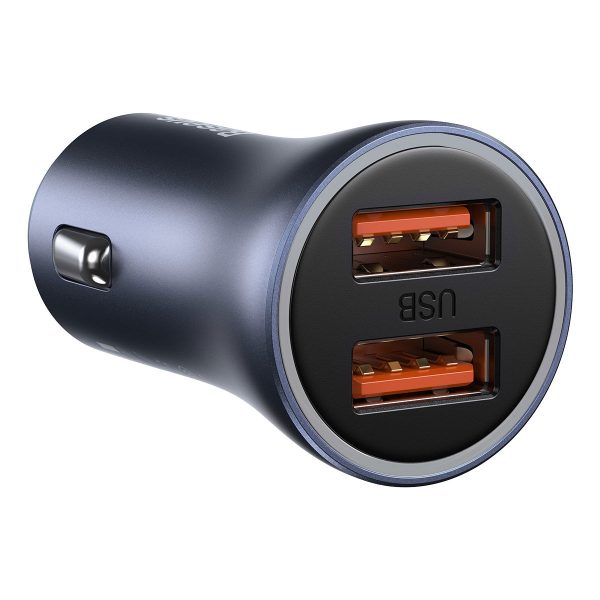 Baseus Golden Contactor Pro car charger, 2x USB, 40W (gray)