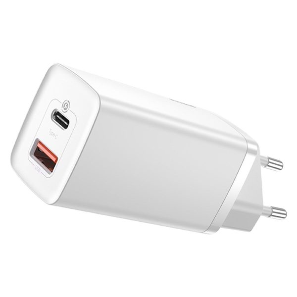 Quick Travel Charger Baseus GaN2 Lite USB+C 65W EU (white)