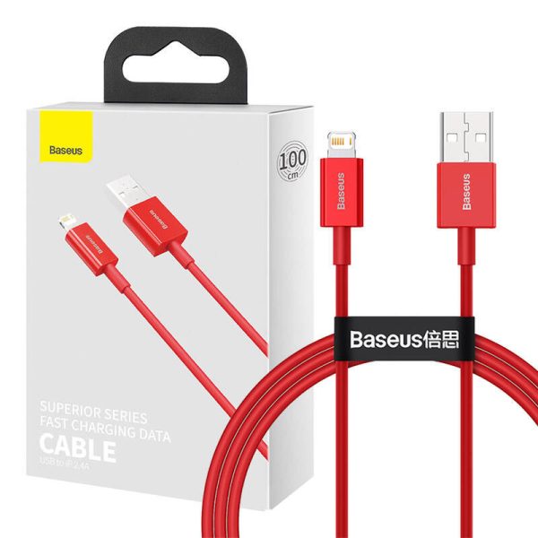 Baseus Superior Series Cable USB to iP 2.4A 1m (red)