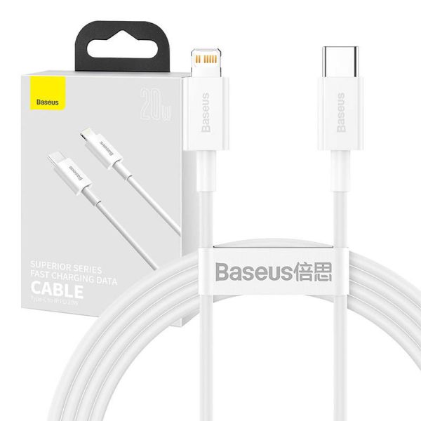 Baseus Superior Series Cable USB-C to Lightning, 20W, PD, 1,5m (white)