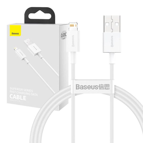 Baseus Superior Series Cable USB to Lightning, 2.4A, 1m (white)