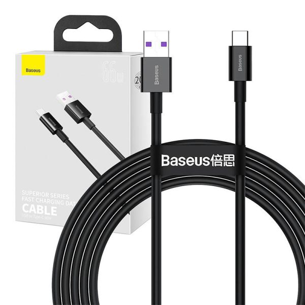 Baseus Superior Series Cable USB to USB-C, 66W, 2m (black)